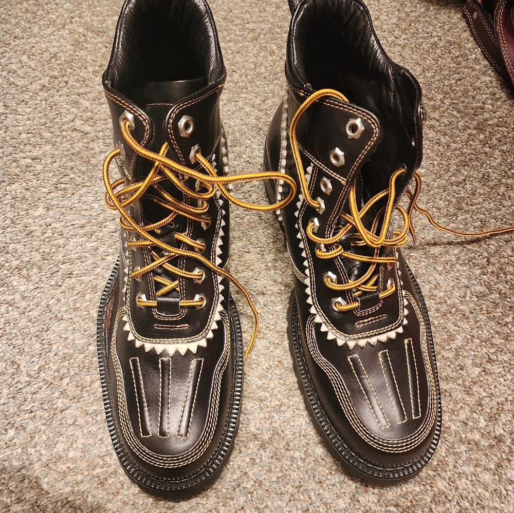 DSQUARED2 BROWN LEATHER BOOTS SIZE 45